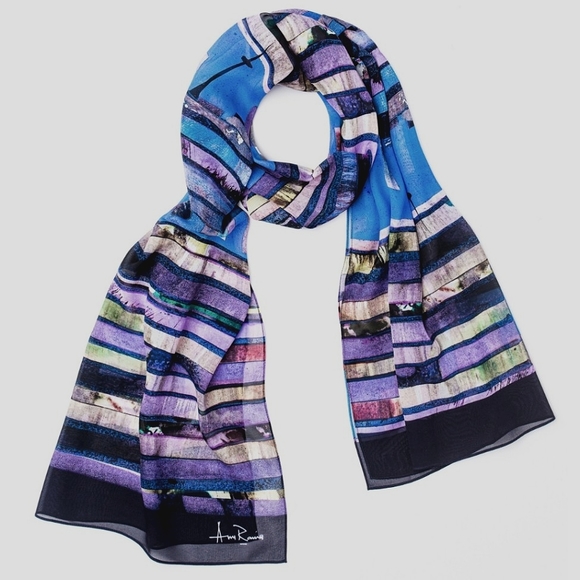 Anu Raina Toronto Skyline silk scarf - Picture 1 of 8